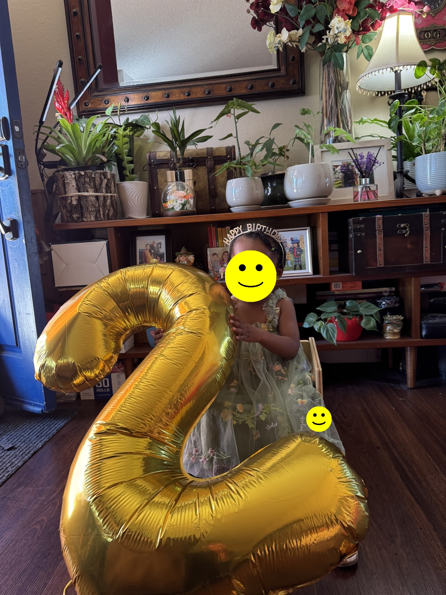 Child celebrating 2nd birthday at Ms. Patty's home